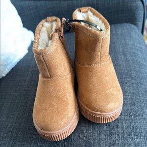 Cozy Tan Suede Boots for Kids